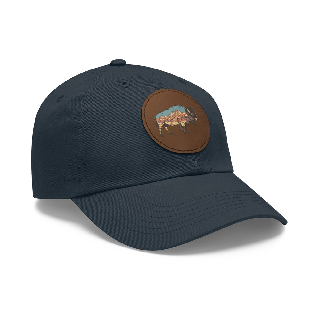 American Bison Leather Patch Hat