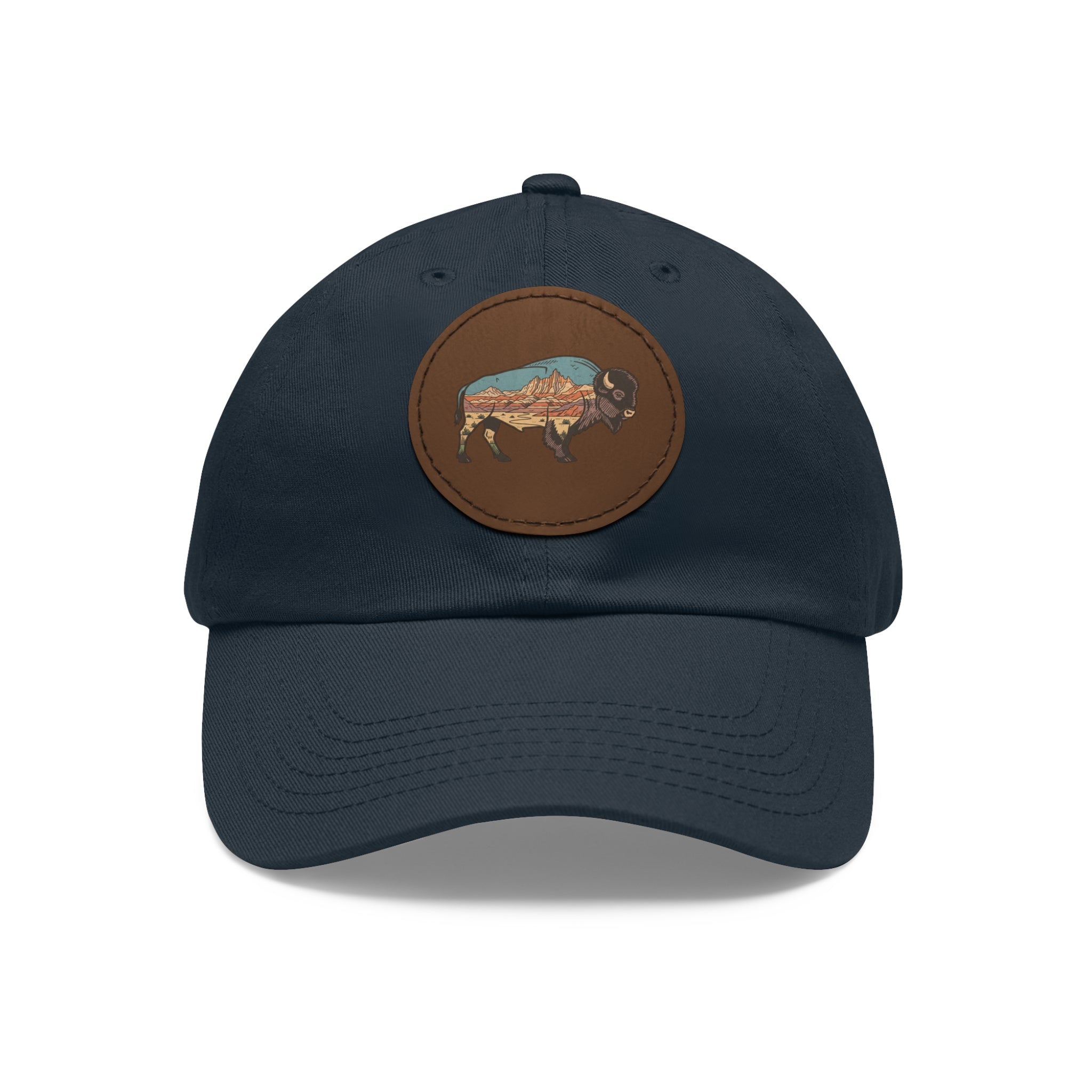 American Bison Leather Patch Hat